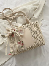 Lightweight, Casual Bow Decor Straw Bag For Teen Girls Women College Students Perfect For College