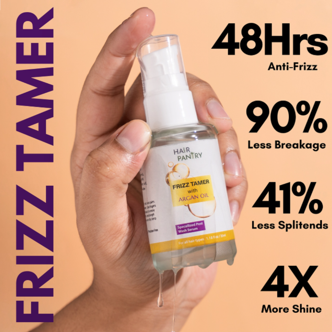 Hair Pantry ProGain+ Hair Fall Serum + Frizz Tamer Serum Deal – Stronger Roots, Smoother Hair, Visible Results –  Reduces Hair Fall, Boosts Growth, Tames Frizz