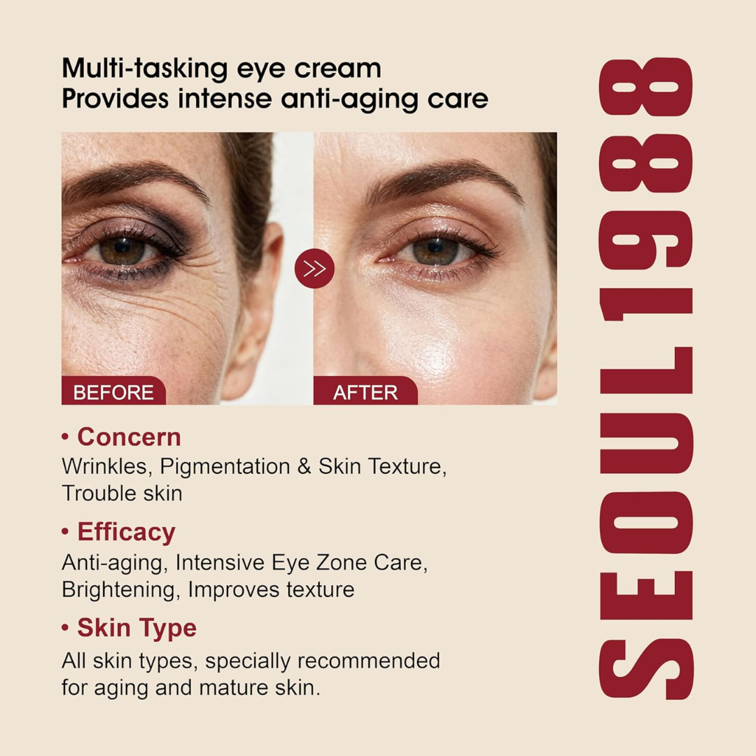 K-SECRET Seoul 1988 Retinal Cream – For Dark Circles, Fine Lines & Brightening – Smooths Texture, Firms Skin, Hydrates & Balances Tone – Anti-Aging Intensive Eye Zone Care