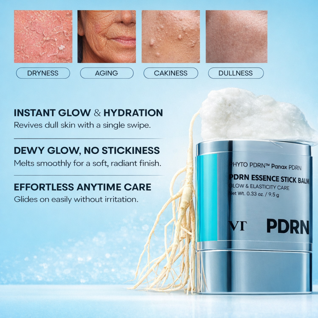 VT PDRN Essence Stick Balm | All in One Glow Balm Essence , Serum, Cream & makeup Prep all in one Swipe