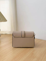 1pc Khaki Minimalist Fashion Flap Closure Small Square Bag With Adjustable Wide Strap, Suitable For Women's Daily Commute, Shopping, Cosmetics Storage, Girlfriend/Mother's Day Gift