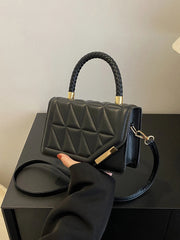 Women's Casual Fashionable Shopping And Dating Net Color Flip Cover Handbag