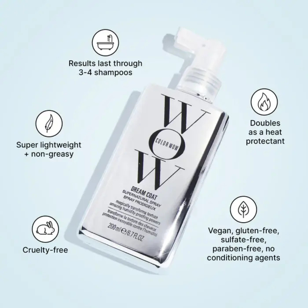 COLOR WOW Hair Straightening Spray – Anti-Frizz, Water-Resistant Formula | Sweat Proof |  Lasts 3–4 Days, Smooth & Shiny Hair
