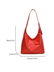 Latest Red Synthetic Leather Women Shoulder Bag