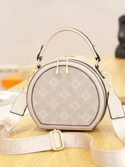 3-Piece Soft Faux Leather Handbag And Wallet Combo - Women's Fashion Bag Set - Casual Versatile Zippered Tote With Edge Paint Finish And