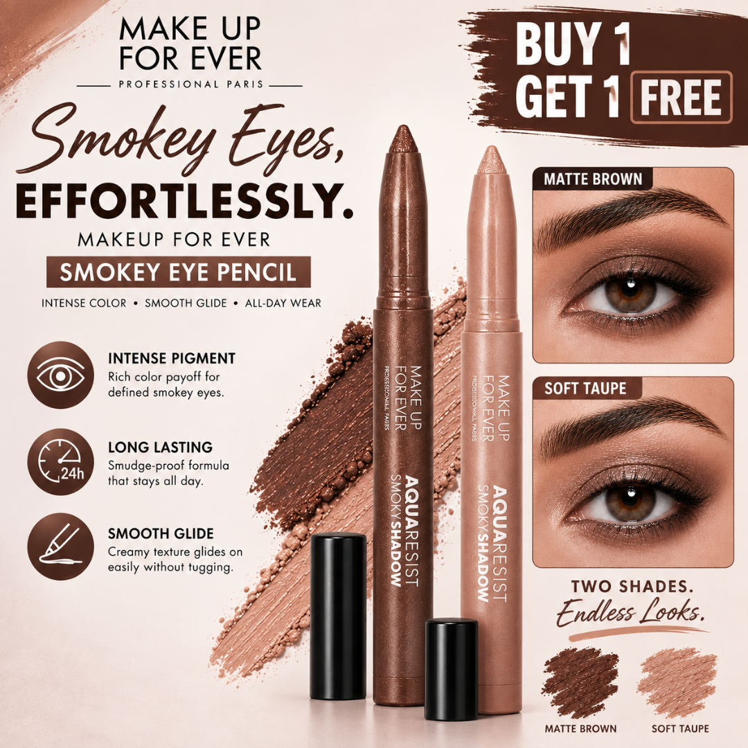 MAKE UP FOR EVER Smokey Eye Pencil – Intense Color, Smooth Glide & All-Day Wear – Waterproof, Smudge-Proof & Long-Lasting – Smoky Shadow Aqua Resist