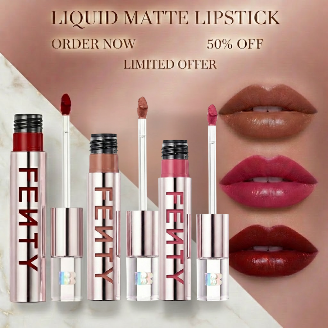 Fenty Icon Velvet Liquid Lipstick – The Essential Matte Collection Trio | Longwear, Transfer-Proof & Velvet Matte Finis