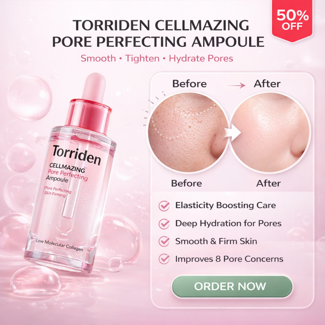Torriden Cellmazing Pore Perfecting Ampoule | Smooths, Tightens & Hydrates Pores | Improves 8 Pore Concerns