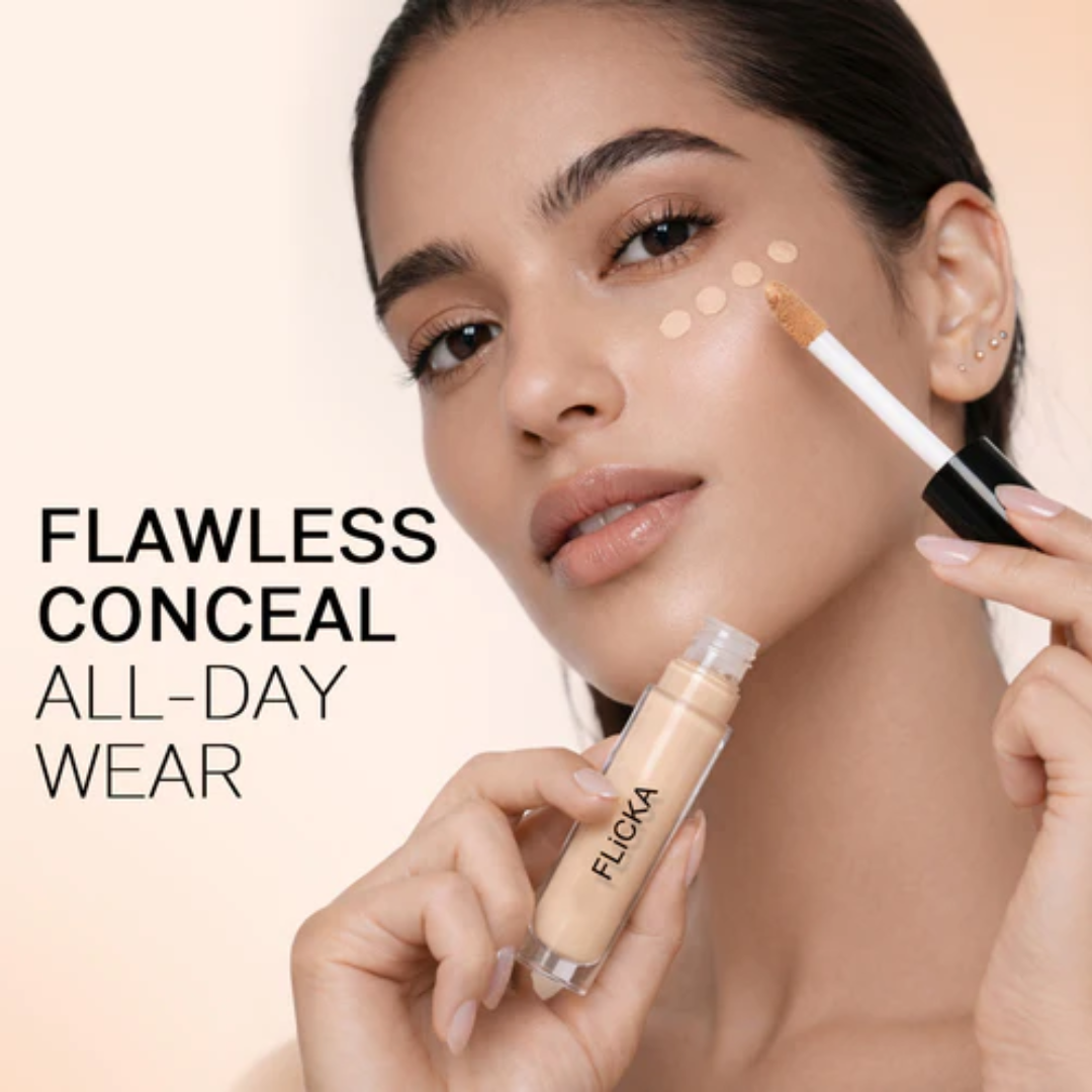 FLICKA Silk Touch & Blend & Shine Face Perfection Duo | Hydrating Primer + SPF Foundation