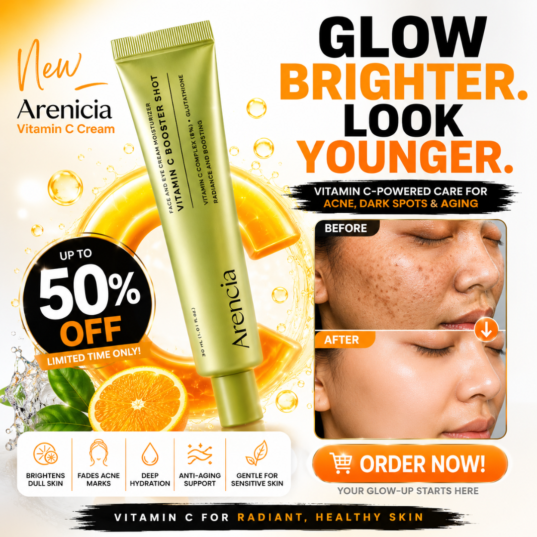 Arencia Vitamin C Cream | Removes Dark Spots & Pigmentation | Reduces Fine Lines & Wrinkles | Anti-Aging & Acne Mark Fading | Deep Hydration & Skin Brightening