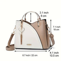 2025 New Fashion Color Block Small Size Women's Shoulder Bag Crossbody Handbag