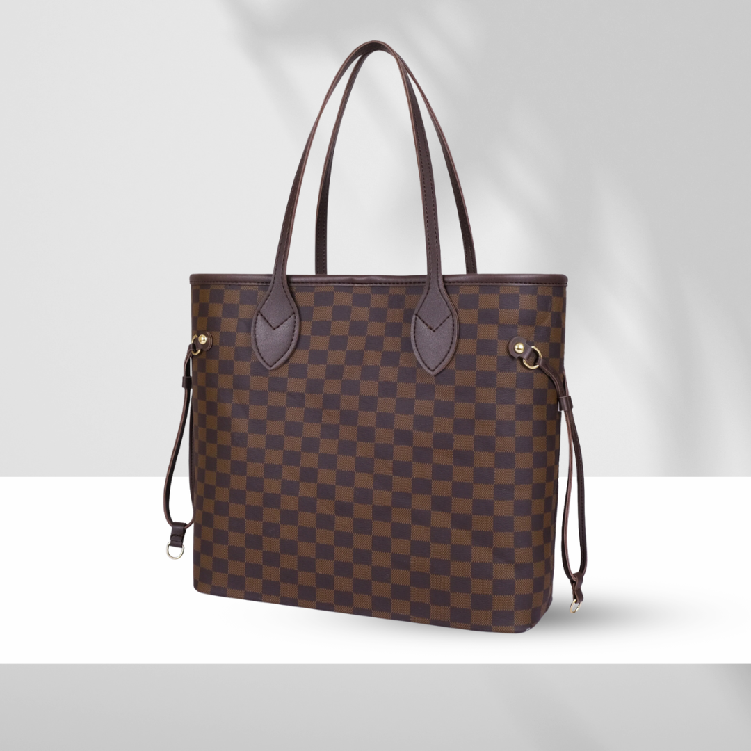 The Checkered Tote Black