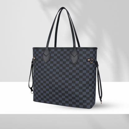 The Checkered Tote Black