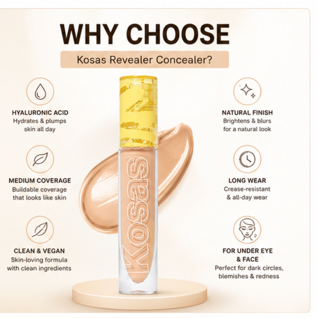Kosas Revealer Concealer | Medium Coverage | Hydrating Formula | Natural Finish