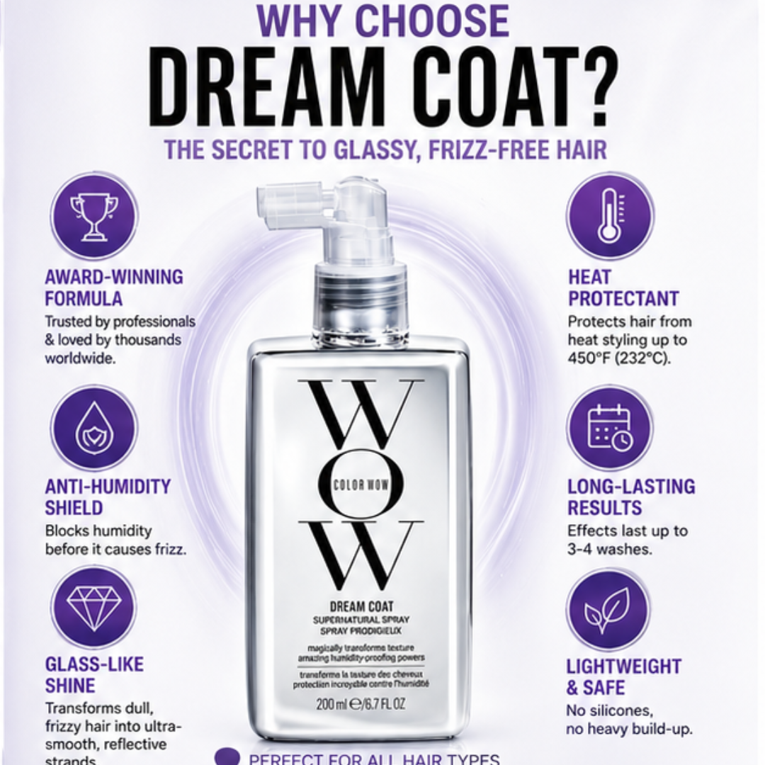 COLOR WOW Hair Straightening Spray – Anti-Frizz, Water-Resistant Formula | Sweat Proof |  Lasts 3–4 Days, Smooth & Shiny Hair