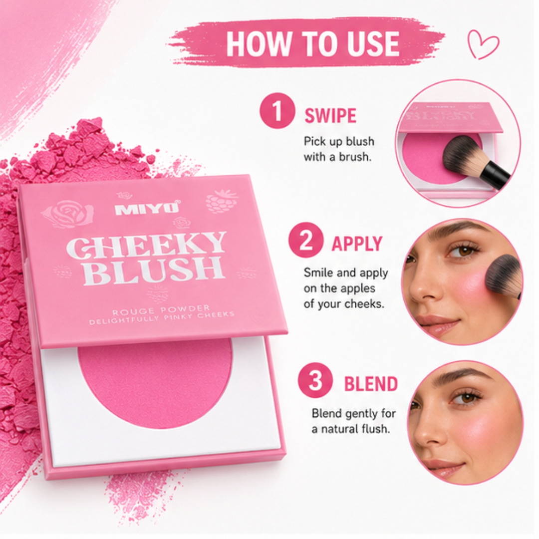 Miyo Cheeky & Lip blush - 50% Off (Pack of 2) - Silky smooth & healthy glow - Buildable & long lasting - for all Skin types