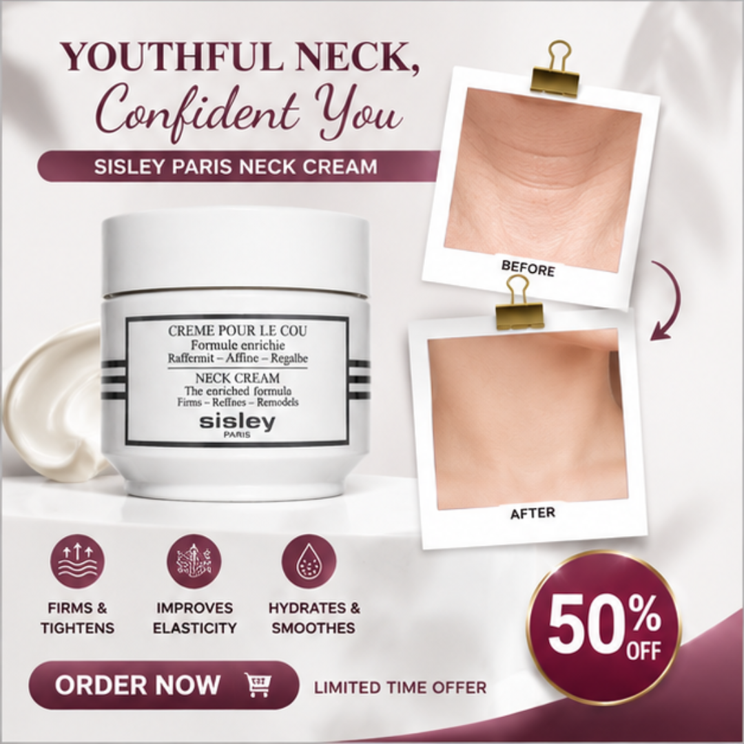 Sisley Paris Neck Cream – Firmer, Smoother & Younger-Looking – Enriched Formula for a Firmer Neck & Refined Contour – Firms & Tightens, Refines Neck Lines, Deeply Nourishes