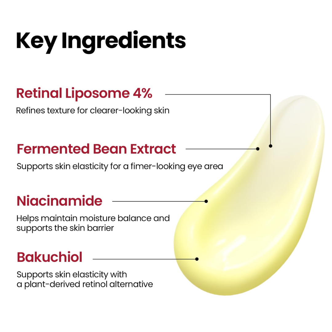 K-SECRET Seoul 1988 Retinal Cream – For Dark Circles, Fine Lines & Brightening – Smooths Texture, Firms Skin, Hydrates & Balances Tone – Anti-Aging Intensive Eye Zone Care