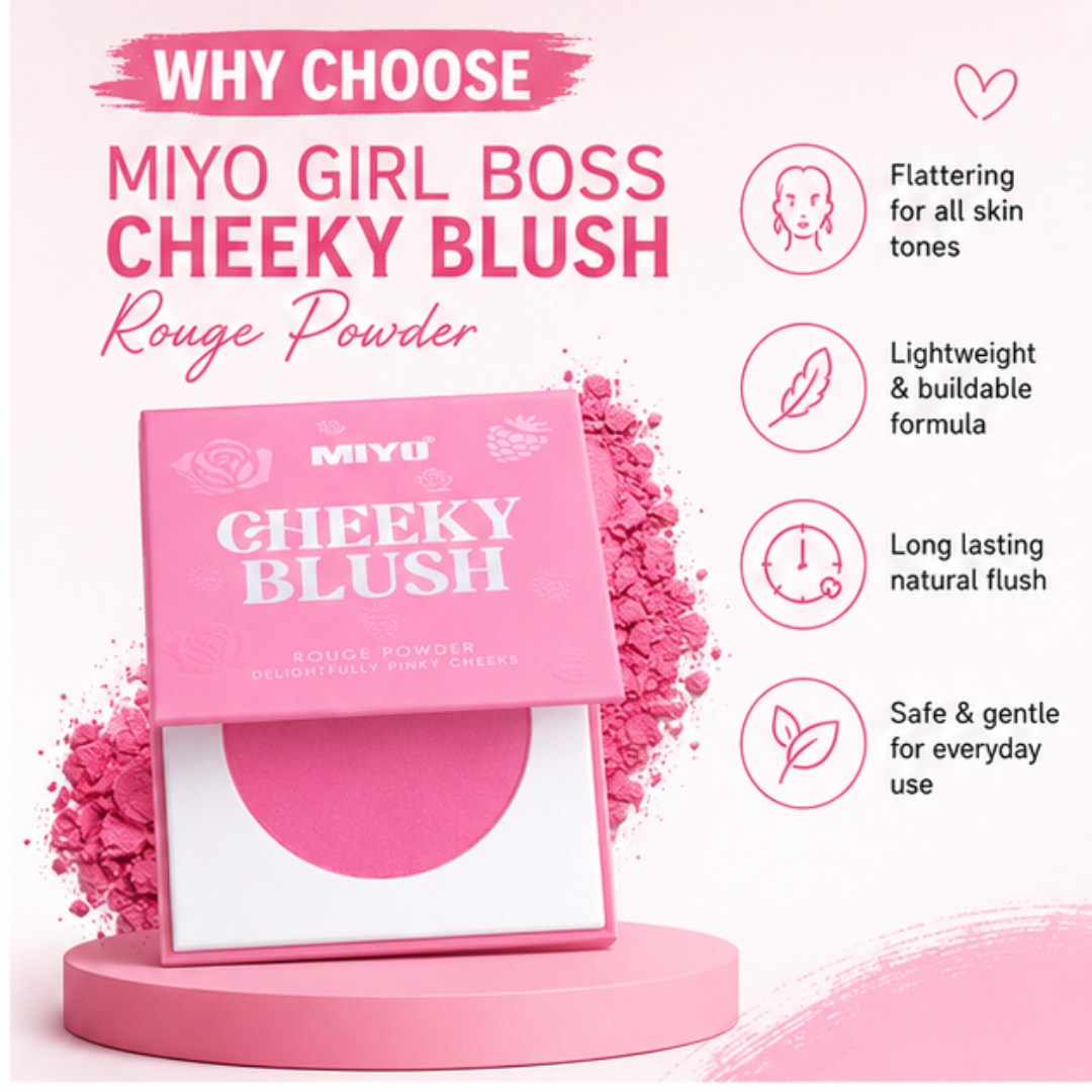 Miyo Cheeky & Lip blush - 50% Off (Pack of 2) - Silky smooth & healthy glow - Buildable & long lasting - for all Skin types