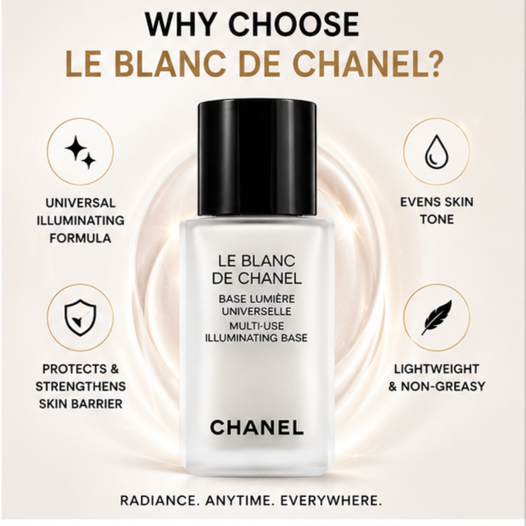 Chanel Illuminating Base - Multipurpose Use - Glowy base, Even Skin Tone & Smooth Imperfections