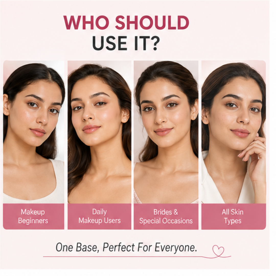Indian Bridal Base – Waterproof, Sweatproof & 24H Long-Lasting | Full Coverage + Skin-Smoothing Finish | No Touch-Ups, Just Flawless Beauty