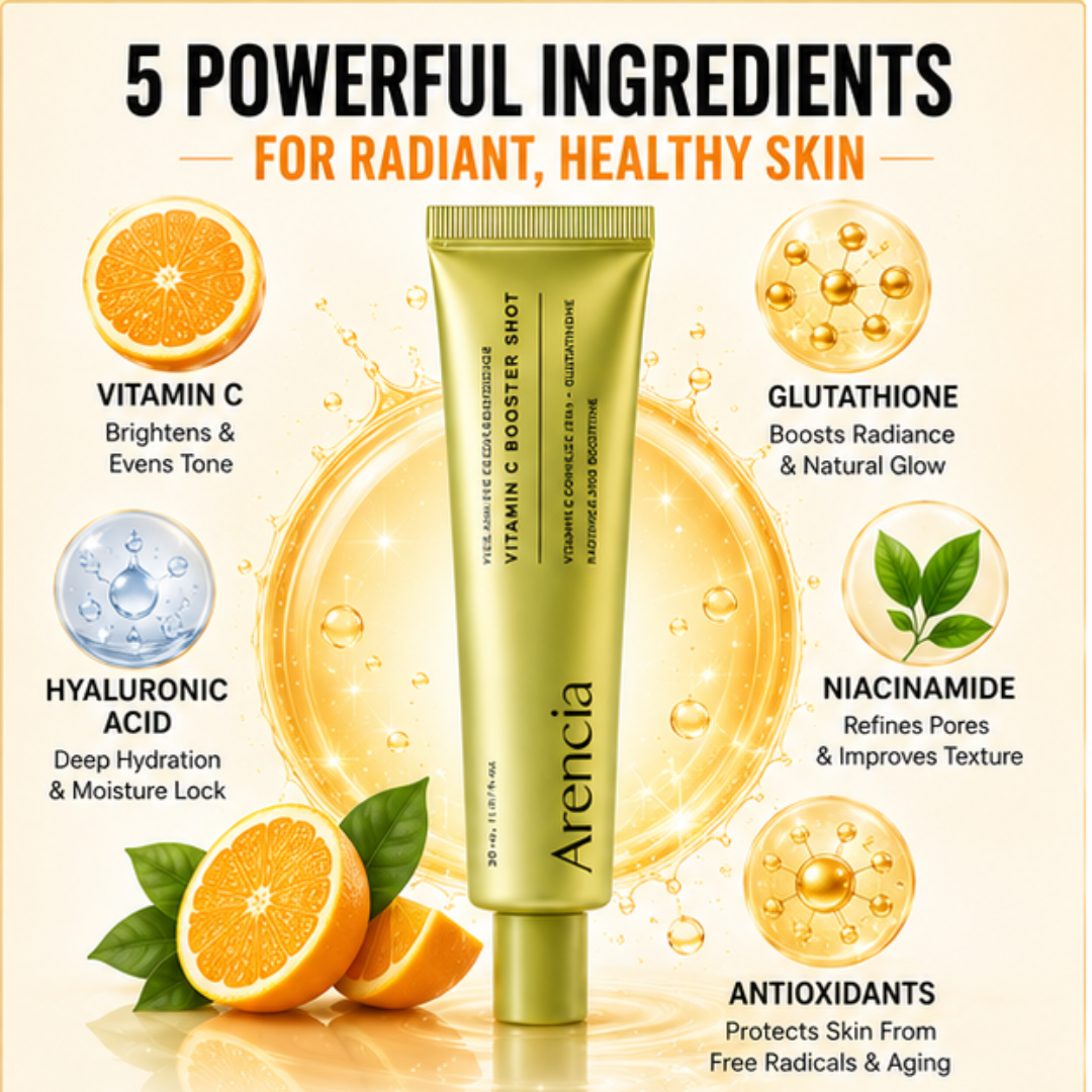 Arencia Vitamin C Cream | Removes Dark Spots & Pigmentation | Reduces Fine Lines & Wrinkles | Anti-Aging & Acne Mark Fading | Deep Hydration & Skin Brightening