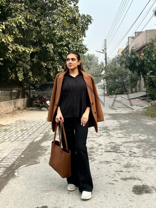 Carla Shoulder Tote Brown