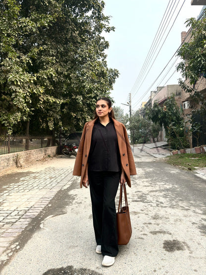 Carla Shoulder Tote Brown