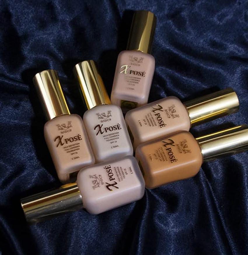 Xpose Full Coverage Foundation & Muse C Brightening Vitamin C Serum | Complete Skin-Perfecting Duo for Flawless, Radiant Skin