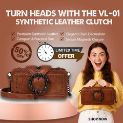 Elegance Luxe Leather Chain Decor Clutch