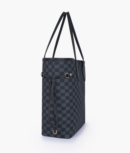The Checkered Tote Black